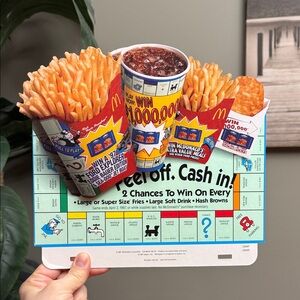 Vintage 1997 McDonald's 3D Monopoly Display Nostalgic Contest Advertisement